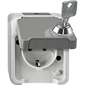 Merten MEG2423-8029 Wandcontactdoos AquaStar Lichtgrijs 1 stuk(s)