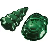 Berlinger Haus Emerald Collection - Bakvormen - Kerstboom en Kerstman - Groen