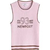 Next Gebreide top bruin / rosa