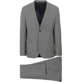 Suitable Kostuum Lucius Birdseye Wol Grijs