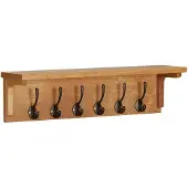 vidaXL Kapstok 60x16x16 cm massief eikenhout