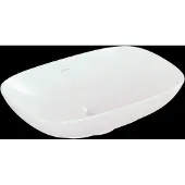 Villeroy & Boch Loop&Friends - Opzetwastafel, 56x38 cm, met overloop, alpine wit 4A490001