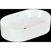 Villeroy & Boch Collaro opzetwastafel - ovaal 56x36cm - zonder overloop zonder kraangat wit 4a195601