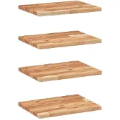 vidaXL Wandschappen 4 st zwevend olieafwerking 60x30x2 cm acaciahout