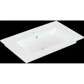 Villeroy & Boch Villeroy en Boch Venticello meubelwastafel met 1 kraangat doorgestoken 80x50cm (geschikt voor 3 kraangaten) met overloop ceramic+ wit