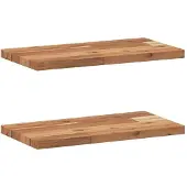 vidaXL Wandschappen 2 st zwevend olieafwerking 60x20x2 cm acaciahout