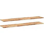 vidaXL Wandschappen 2 st zwevend olieafwerking 140x30x2 cm acaciahout