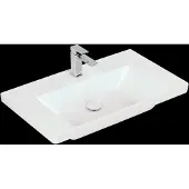 Villeroy & Boch Wastafel Subway 3.0 Met CeramicPlus 1 Kraangat Zonder Overloop 80x47x16.5 cm Wit Alpin