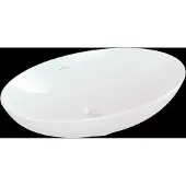 Villeroy & Boch Loop&Friends - Opzetwastafel, 62x42 cm, met overloop, alpine wit 4A480001
