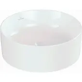 Villeroy & Boch Collaro, 4A1840, wastafel, 400 x 400 mm, rond, zonder overloop, kleur: Alpin wit, 1 stuk.