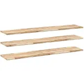 vidaXL Wandschappen 3 st zwevend 120x30x2 cm onbehandeld acaciahout