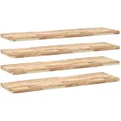vidaXL Wandschappen 4 st zwevend 160x40x4 cm onbehandeld acaciahout