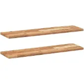 vidaXL Wandschappen 2 st zwevend olieafwerking 100x20x2 cm acaciahout