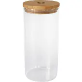 Pandoo 12x Pandoo Voorraadpot met Bamboe Deksel, Opbergblikken, Transparant