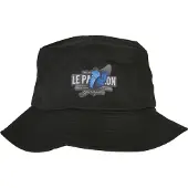Mister tee Hoed 'Le Papillon' lichtblauw / lichtgrijs / zwart
