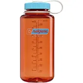 Nalgene - Wide Mouth Bottle - drinkfles - waterfles - 1000ml - BPA free - SUSTAIN - Flame w/Blue Atoll NIEUW