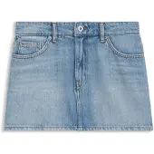 HUGO Minirok van blauw denim in 5-pocket-model