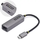 StarTech.com .com USB-C naar Ethernet adapter, netwerkkaart, 1 Gbps - Netwerkadapter - USB-C 3.2 Gen 1 - Gigabit Ethernet + USB-C 3.2 Gen 1 - Ruimtegrijs