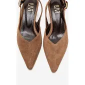Forever & Always Dioris Leren Slingback Kitten Hak Pump