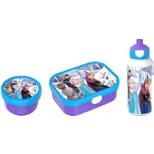 Mepal Lunchset (pop-up fles. lunchbox & fruitbox) Campus - 400+750+300 ml - Broodtrommel en Drinkbeker voor kinderen - Bento box - Pop-up drinkfles - Frozen Friends