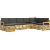 vidaXL Buiten bank set 8 st Wit en antracietkleurig Polyester
