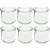 Weck 6 x TULP glas met deksel (370ml)