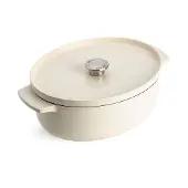 KitchenAid Gietijzeren Braadpan Ovaal Ø30cm / 5.6L 'Cream'