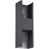 LUCANDE LED-wandlamp buiten Lavrin, zwart, Aluminium, Modern, LED wandlamp buiten