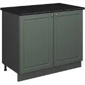 Vicco Wastafelkast Fame-Line, Groen-Goud Landhuis/Antraciet, 100 cm, WB Antraciet