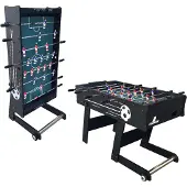 Cougar Scorpion Kick TS voetbaltafel opklapbaar in zwart | Tafelvoetbal tafel incl. 2 ballen en scoreteller | Indoor voetbal tafel voor kinderen & volwassenen 122 x 61 x 80 cm
