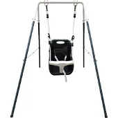 Axi Baby Schommel met metalen Frame & Zitje in Antraciet/Crème | Babyschommel voor buiten voor baby's vanaf 9 maanden