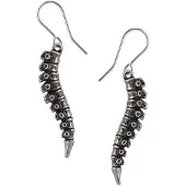 Alchemy Gothic - Gothic Oorbellen - Spine Earring - voor Vrouwen - zilverkleurig - Maat Standard