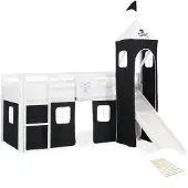 Homestyle4u Hoogslaper - 90x200 cm - Wit - met lattenbodem