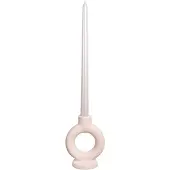 QUVIO Ronde kaarsenhouder - Rond - Keramiek - Gebroken wit - Klein