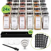 XIVADA Kruidenrek ophangbaar met 24 kruidenpotjes - 240 kruidenlabels