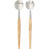 Krumble Saladebestek - Hout - RVS