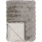 QUVIO Zachte plaid - Polyester - 130x180 cm - Grijs