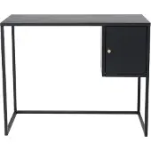 QUVIO Zeno Bureau Zwart - Stijlvol en Functioneel - Industrieel Design