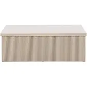 QUVIO Luno Salontafel - Moderne Elegantie - Beige MDF - 90x90 cm