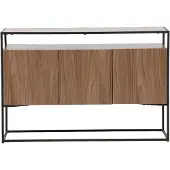 QUVIO Kast - Veelzijdige Opbergruimte - Zwart Walnoot MDF - Modern Design