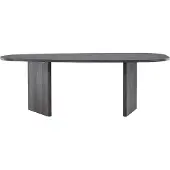QUVIO Eettafel Taro - Zwart MDF - 220x100 cm - Tijdloos Design