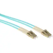 ACT 1 meter multimode 50/125 OM3 duplex armored fiber patch kabel met LC connectoren