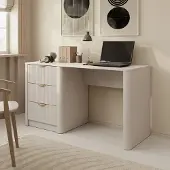 Meubella - Lima - Bureau - Beige - 140x55x76 cm