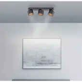 Pure Plafondlamp , Cup, dimbare, Zwart, Woonkamer, Metaal, Modern
