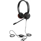 Jabra Evolve 30 II Headset, Stereo, USB, 3,5 mm-aansluiting, Geoptimaliseerd voor Unified Communication