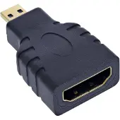 InLine Micro HDMI - HDMI adapter - versie 2.0 (4K 60Hz) / zwart
