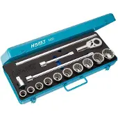 Hazet Dopsleutelset 1000Z · 3/4 inch (20 mm) vierkant hol · Buitentwaalfkant profiel · 15-delig · 22 · 24 · 27 · 30 · 32 · 36 · 38 · 41 · 46 · 50