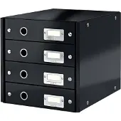 Leitz 6049 ladeblok zwart (4 laden)