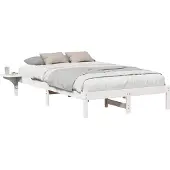 vidaXL Bedframe Wit 120 x 190 cm Massief grenenhout
