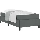 vidaXL Boxspring bed Donkergrijs 80 x 200 cm Stof